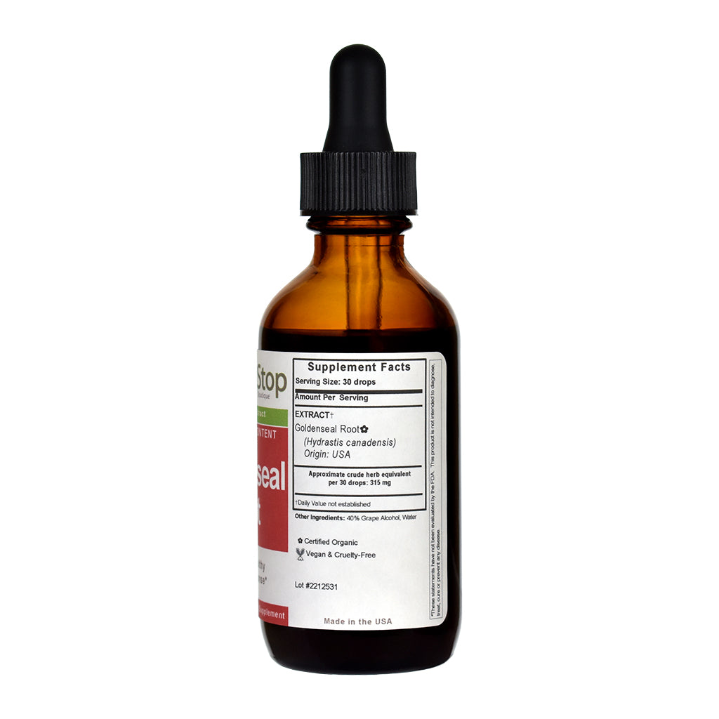 Organic Goldenseal Liquid Extract - Right