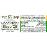 Good Night Sleep Oil Blend - Label