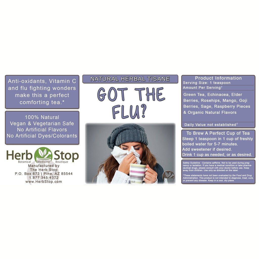 Got The Flu Loose Leaf Herbal Tea Label