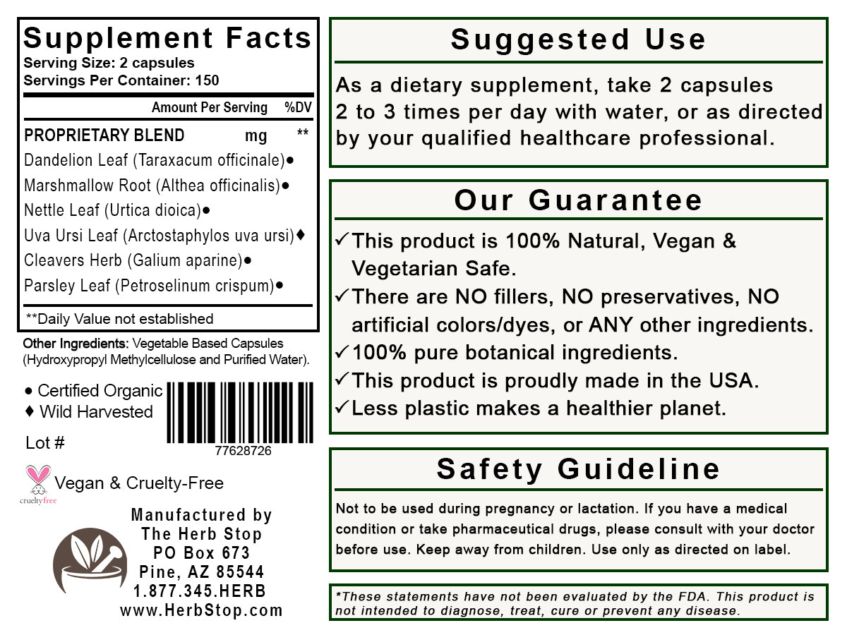 Gotta Go Capsules Label - Back