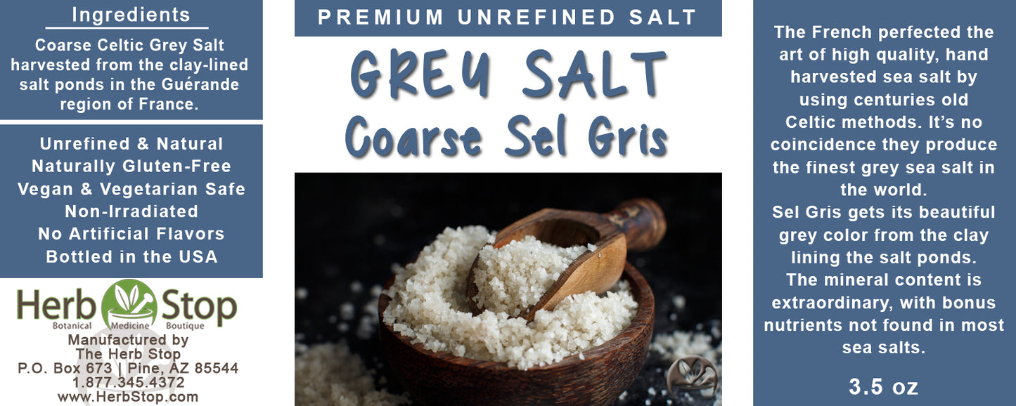 Coarse Grey Salt Label