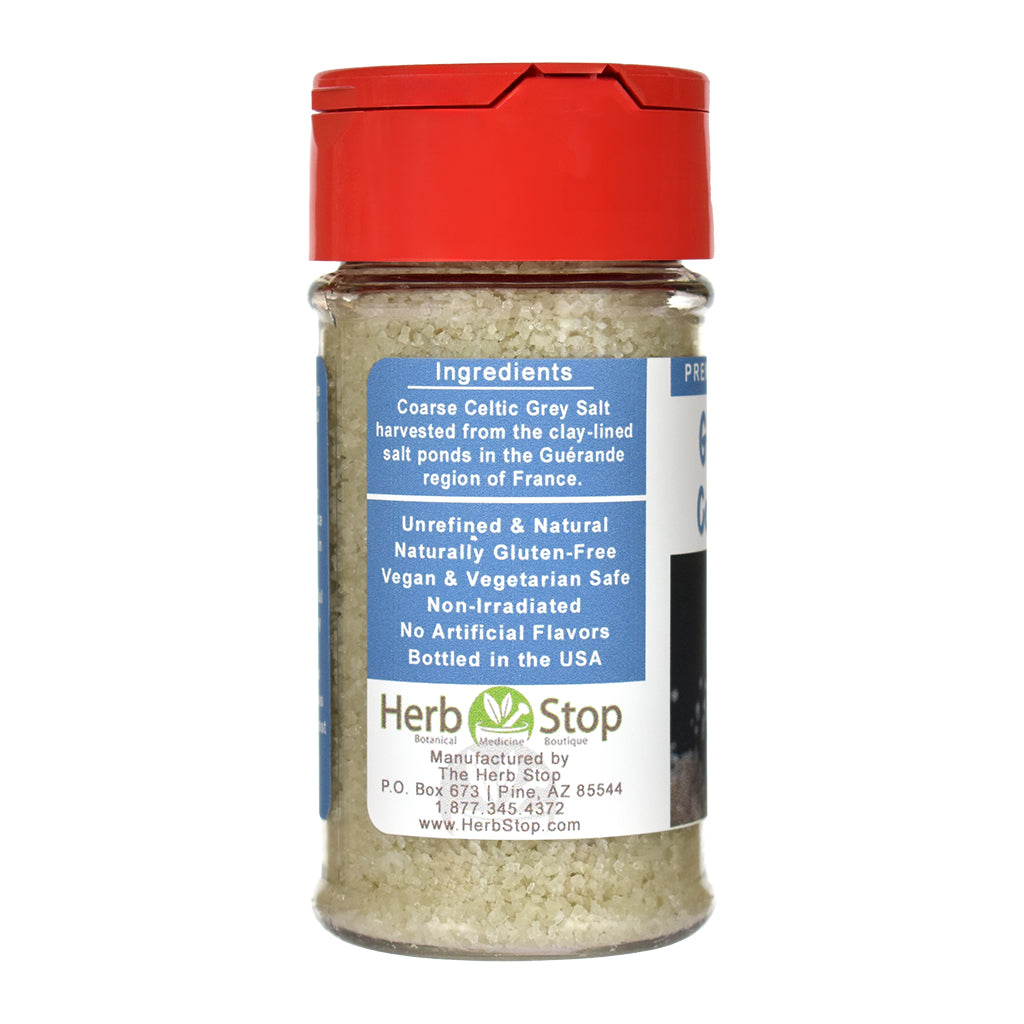 Grey Salt Coarse Celtic Salt Jar - Left