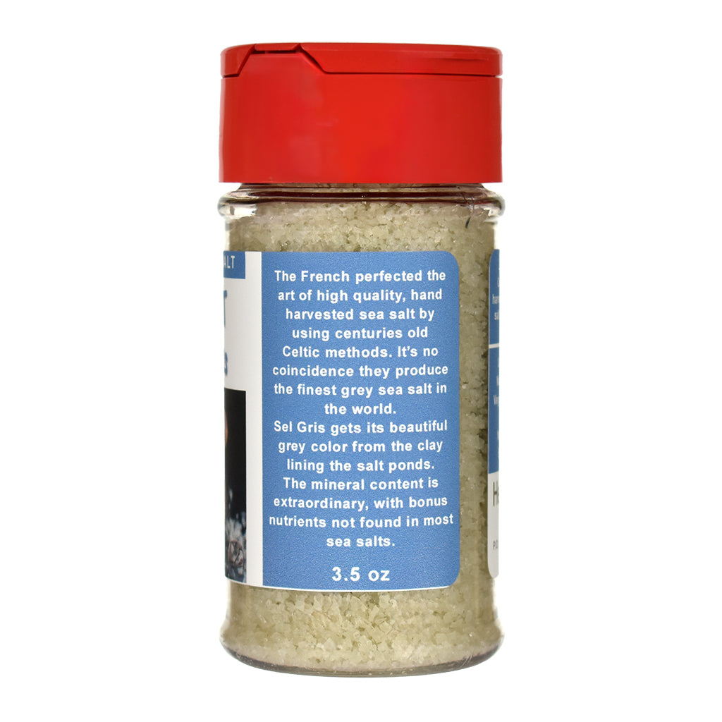 Grey Salt Coarse Celtic Salt Jar - Right