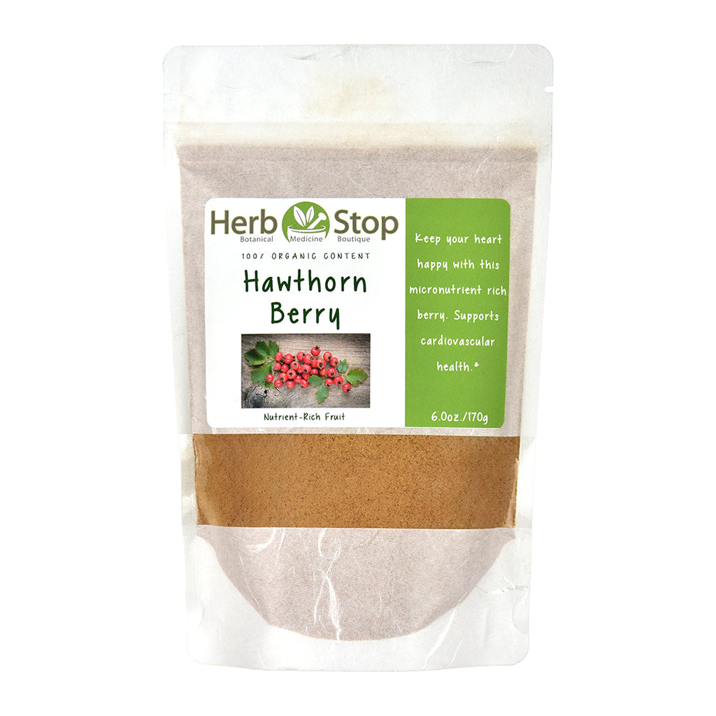 Organic Hawthorn Berry Powder - Bag