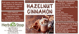Hazelnut Cinnamon Loose Leaf Decaf Black Tea Label