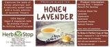 Honey Lavender Loose Leaf Black Tea Label