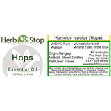 Hops Essential Oil Label
