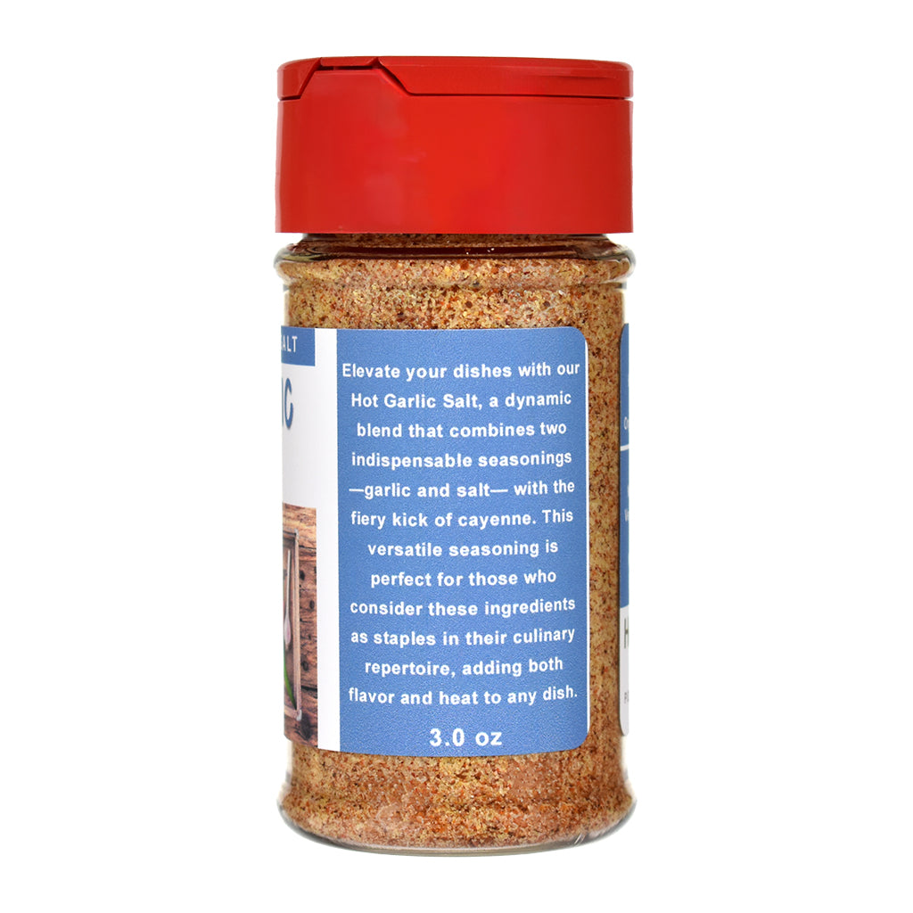 Hot Garlic Salt Spice Jar - Right Side
