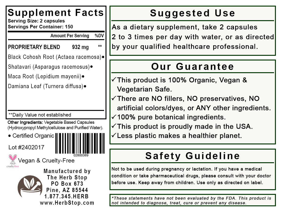 Intimate Rejuvenation Capsules Label - Back