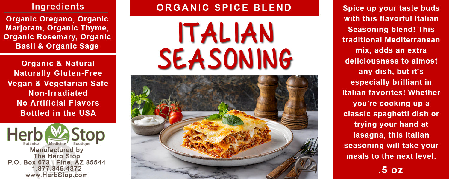 Organic Italian Seasoning Label