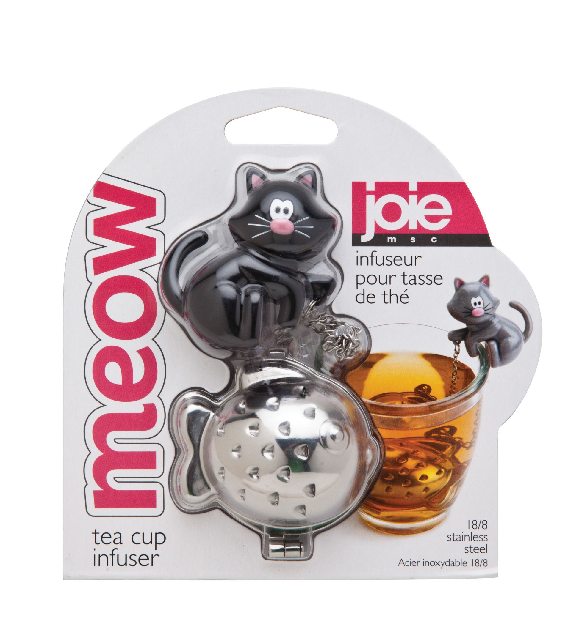 Meow cat with a fish tea infuser by Joie