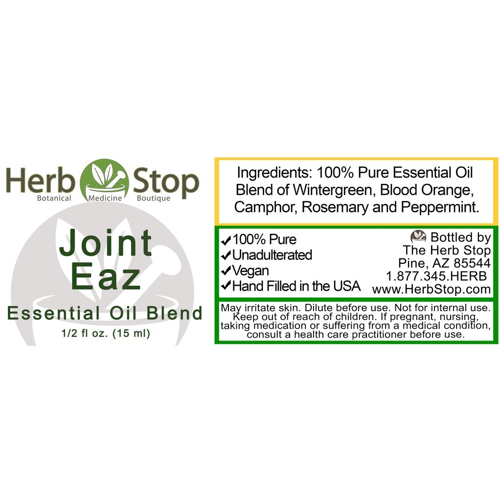 Joint Eaz Essential Oil Label