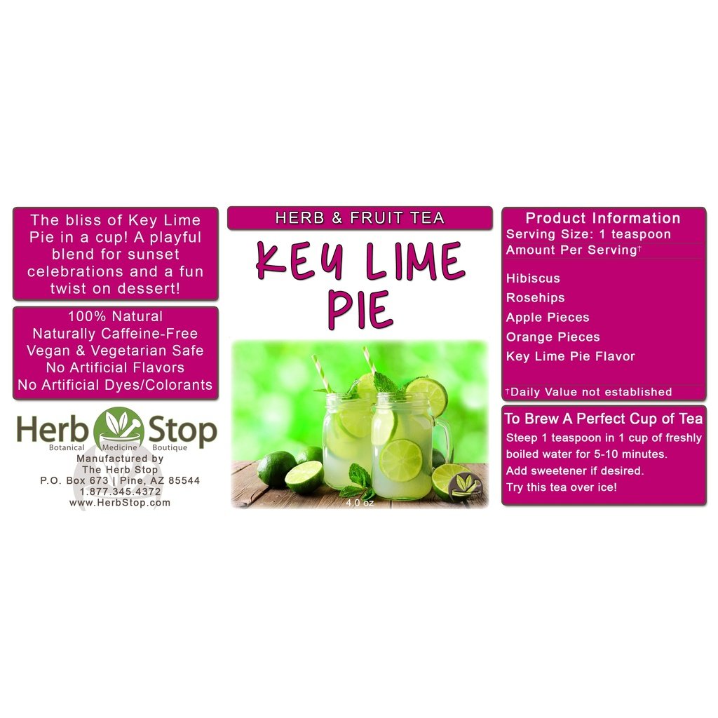 Key Lime Pie Loose Leaf Herb & Fruit Tea Label