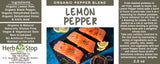 Organic Lemon Pepper Label