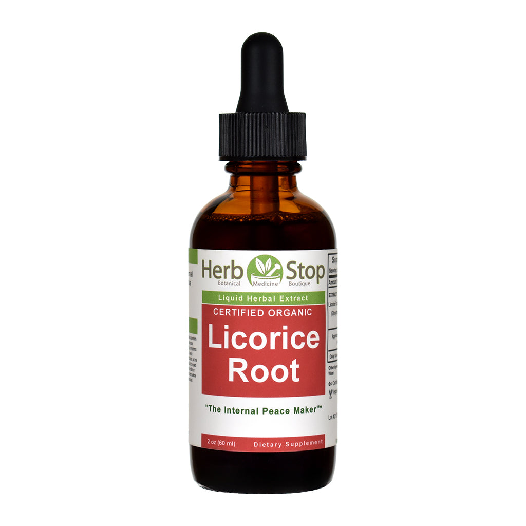 Organic Licorice Root Liquid Extract 2 oz Bottle