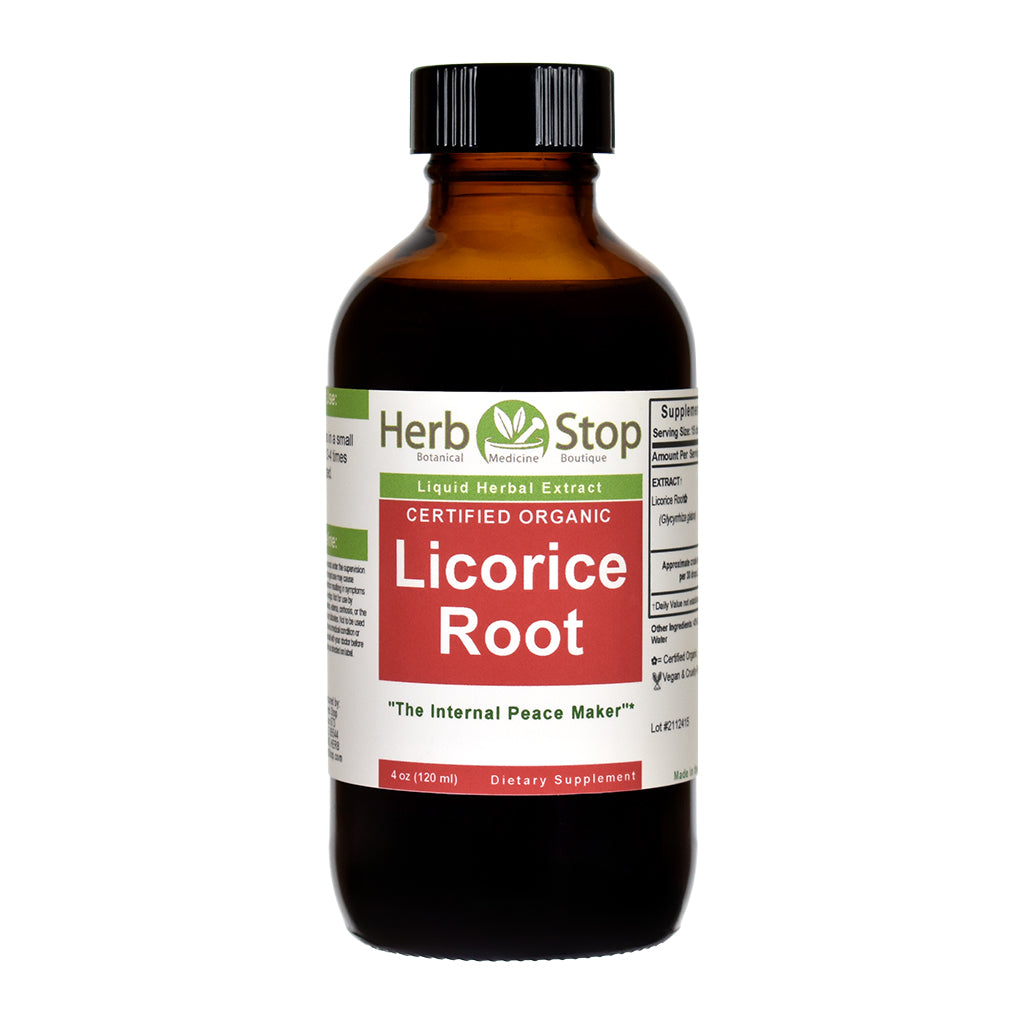 Organic Licorice Root Liquid Extract 4 oz Bottle