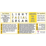 Light Facial Cream Label