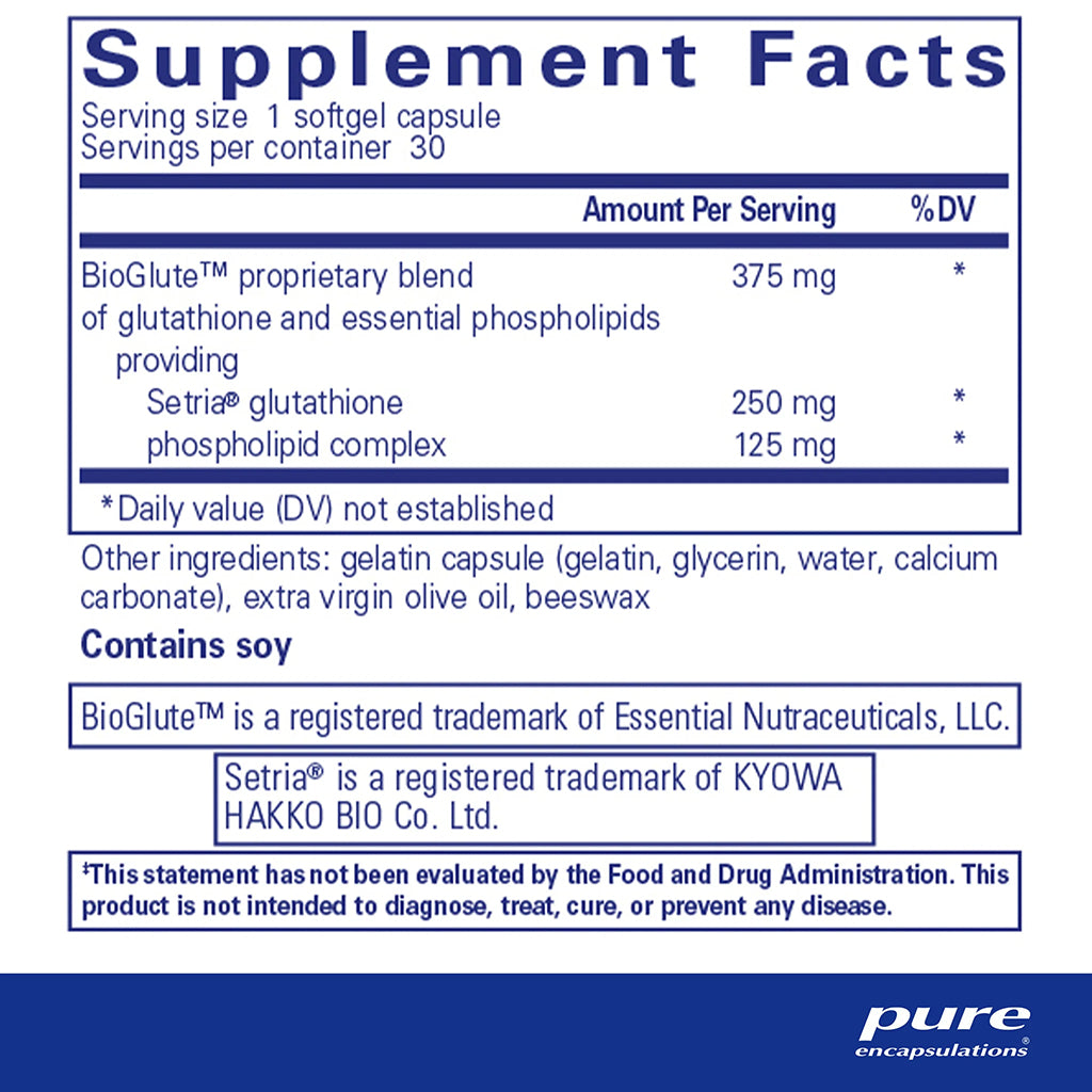 Liposomal Glutathione by Pure Encapsulations - Label