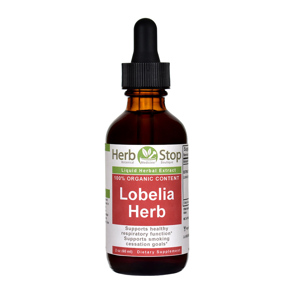 Organic Lobelia Herb Liquid Extract 2 oz Bottle
