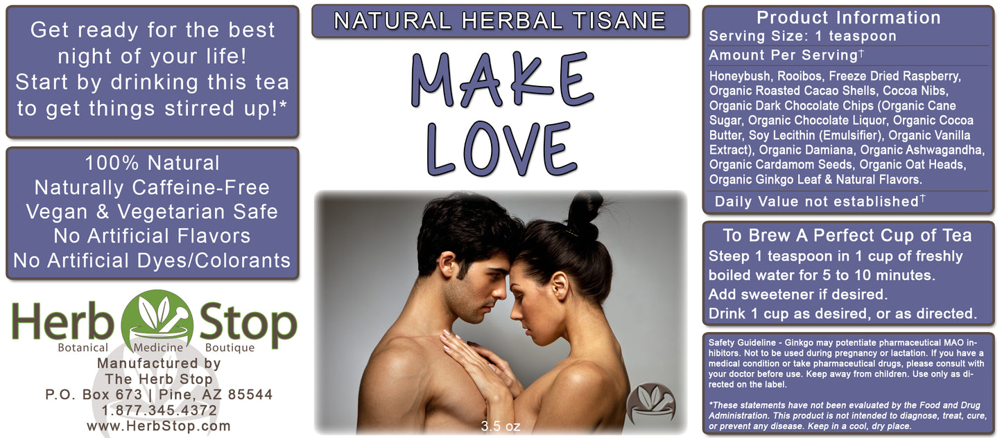Make Love Loose Leaf Herbal Tea Label