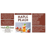 Maple Peach Loose Leaf Black Tea Label