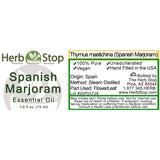 Spanish Marjoram Essential Oil Label
