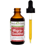 Migra-Soothe Liquid Herbal Extract Open Bottle