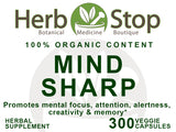 Mind Sharp Capsules Label - Front