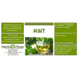 Mint Loose Leaf Green Tea Label