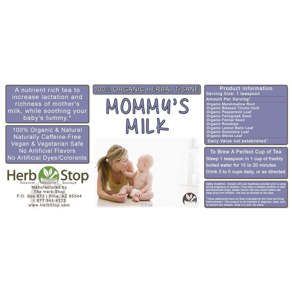 Mommy's Milk Loose Leaf Herbal Tea Label