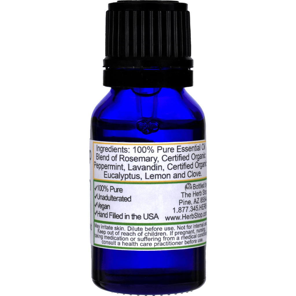 Mountain Air Essential Oil Blend Bottle - Back