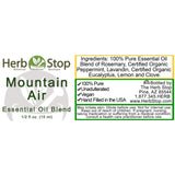 Mountain Air Essential Oil Blend Label