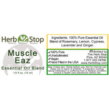 Muscle Eaz Essential Oil Blend Label