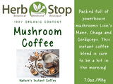 Organic Mushroom Coffee Label - Front
