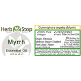 Myrrh Essential Oil Label