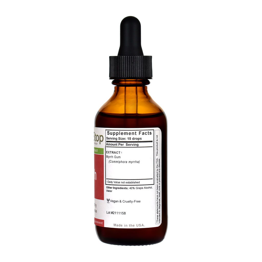 Myrrh Liquid Extract 2 oz Bottle - Right