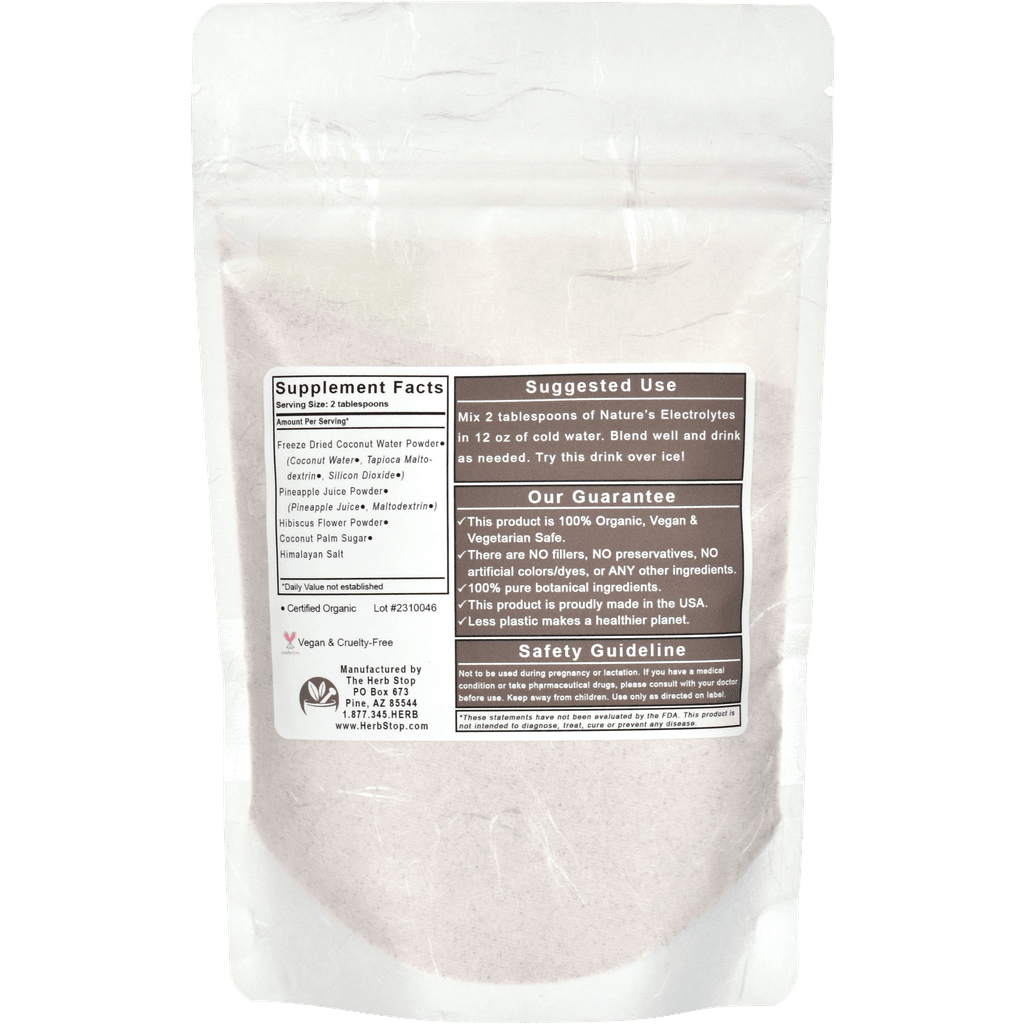 Nature's Electrolytes Bag - Back