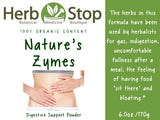 Organic Nature's Zymes Powder Label - Front