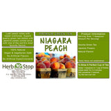 Niagara Peach Loose Leaf Green Tea Label