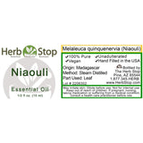 Niaouli Essential Oil Label