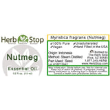 Nutmeg Essential Oil Label