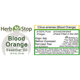 Blood Orange Essential Oil Label