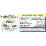 Wild Orange Essential Oil Label