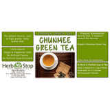 Organic Chunmee Loose Leaf Green Tea Label