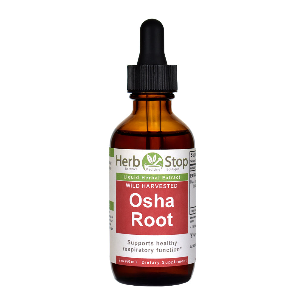 Wild Harvested Osha Root Liquid Extract 2 oz Bottle
