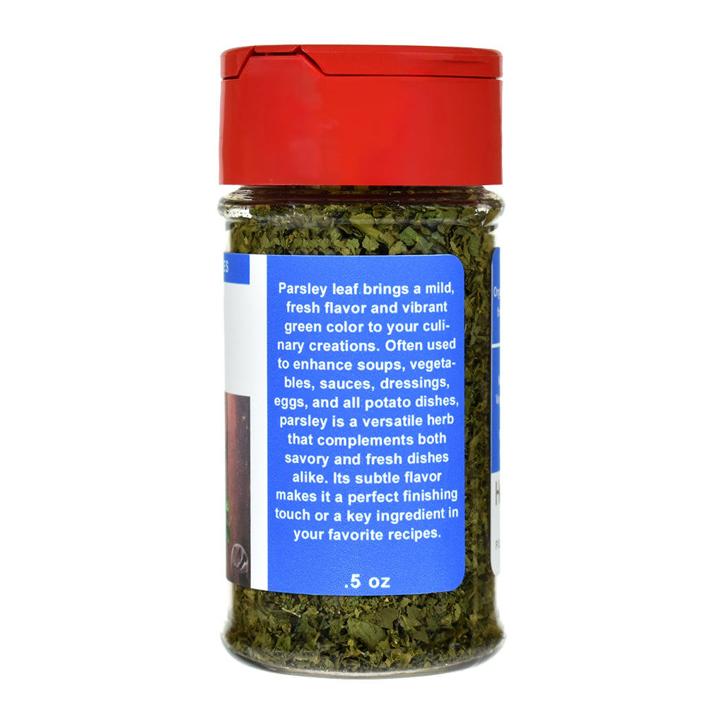 Organic Parsley Leaf Spice Jar - Right Side