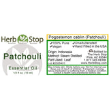 Patchouli Essential Oil Label