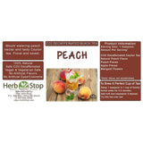 Peach Loose Leaf Decaf Black Tea Label