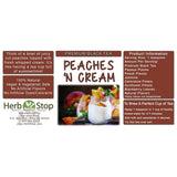 Peaches 'n Cream Loose Leaf Black Tea Label