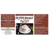 Peppermint Twist Loose Leaf Black Tea Label